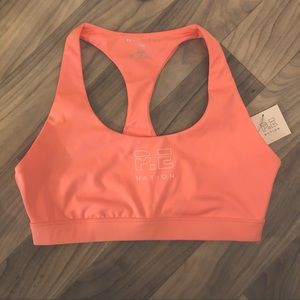 P.E NATION Soft DENIZEN Sports Bra Yoga/Gym Top in Bold Pink, Large
